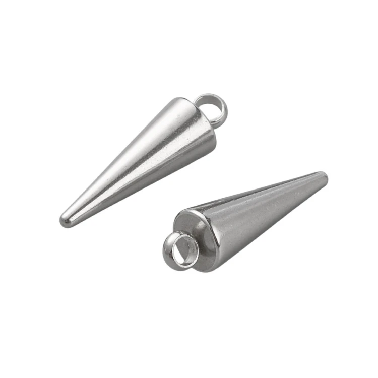 ZSS334 Zawieszka metalowa do biżuterii kolec kolce 5x16mm punk gothic stal nierdzewna