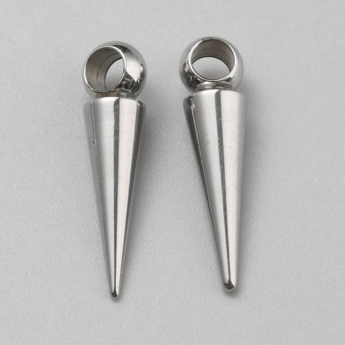 ZSS335 Zawieszka metalowa do biżuterii kolec kolce 5x19mm punk gothic stal nierdzewna
