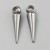 ZSS335 Zawieszka metalowa do biżuterii kolec kolce 5x19mm punk gothic stal nierdzewna