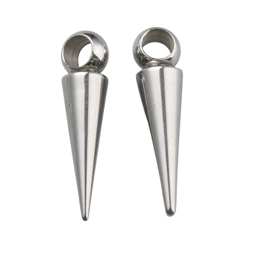 ZSS335 Zawieszka metalowa do biżuterii kolec kolce 5x19mm punk gothic stal nierdzewna