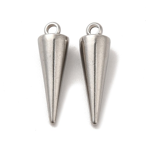 ZSS336 Zawieszka metalowa do biżuterii kolec kolce 5,5x18,5mm punk gothic stal nierdzewna