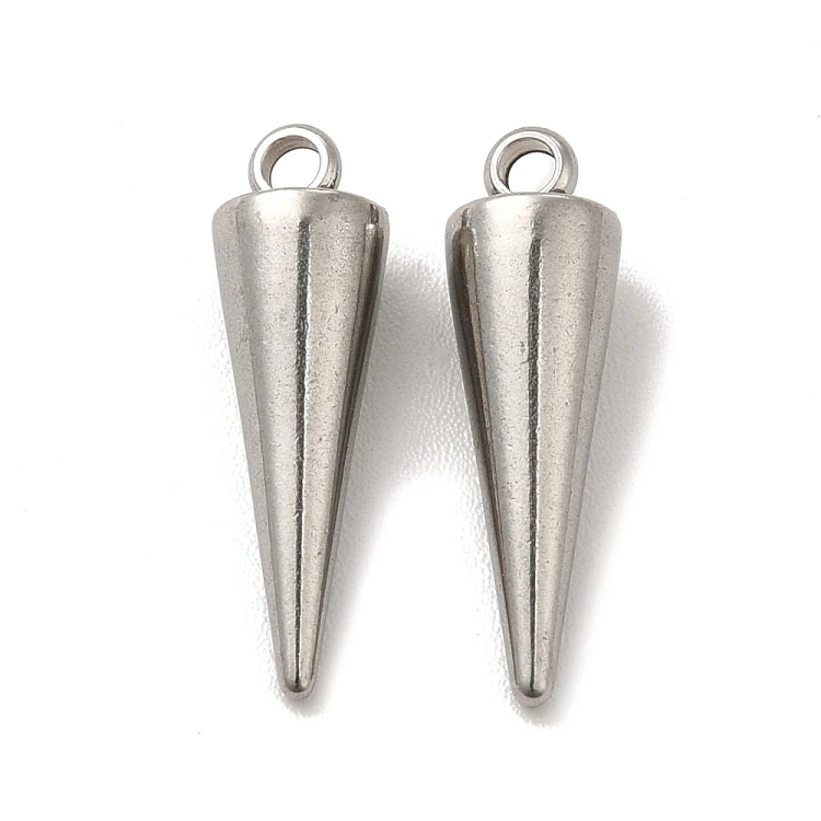 ZSS336 Zawieszka metalowa do biżuterii kolec kolce 5,5x18,5mm punk gothic stal nierdzewna