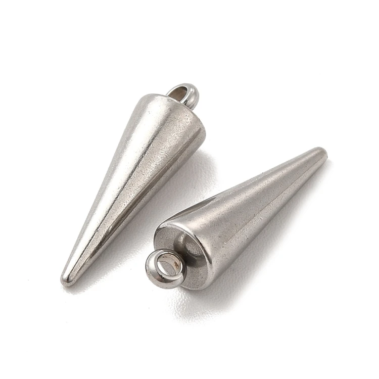 ZSS336 Zawieszka metalowa do biżuterii kolec kolce 5,5x18,5mm punk gothic stal nierdzewna