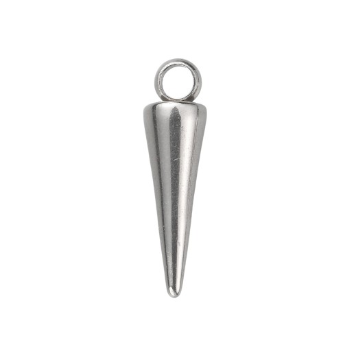 ZSS337 Zawieszka metalowa do biżuterii kolec kolce 4x14mm punk gothic stal nierdzewna