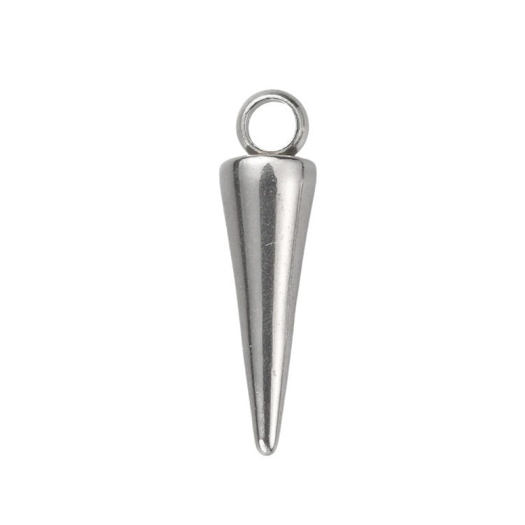 ZSS337 Zawieszka metalowa do biżuterii kolec kolce 4x14mm punk gothic stal nierdzewna