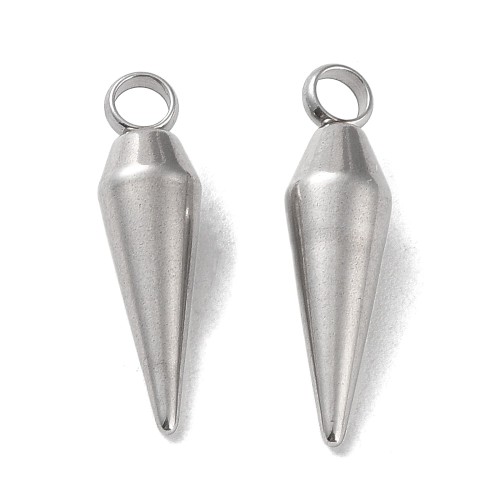 ZSS338 Zawieszka metalowa do biżuterii kolec kolce 5x18mm punk gothic stal nierdzewna