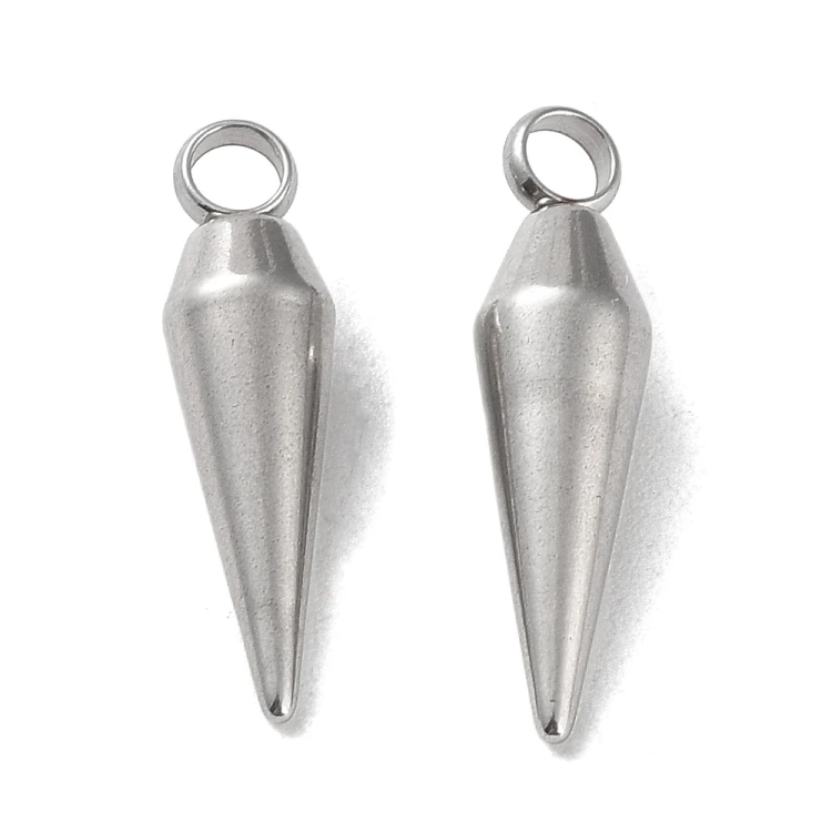 ZSS338 Zawieszka metalowa do biżuterii kolec kolce 5x18mm punk gothic stal nierdzewna