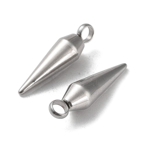 ZSS338 Zawieszka metalowa do biżuterii kolec kolce 5x18mm punk gothic stal nierdzewna