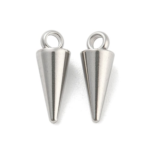 ZSS339 Zawieszka metalowa do biżuterii kolec kolce 5x13mm punk gothic stal nierdzewna