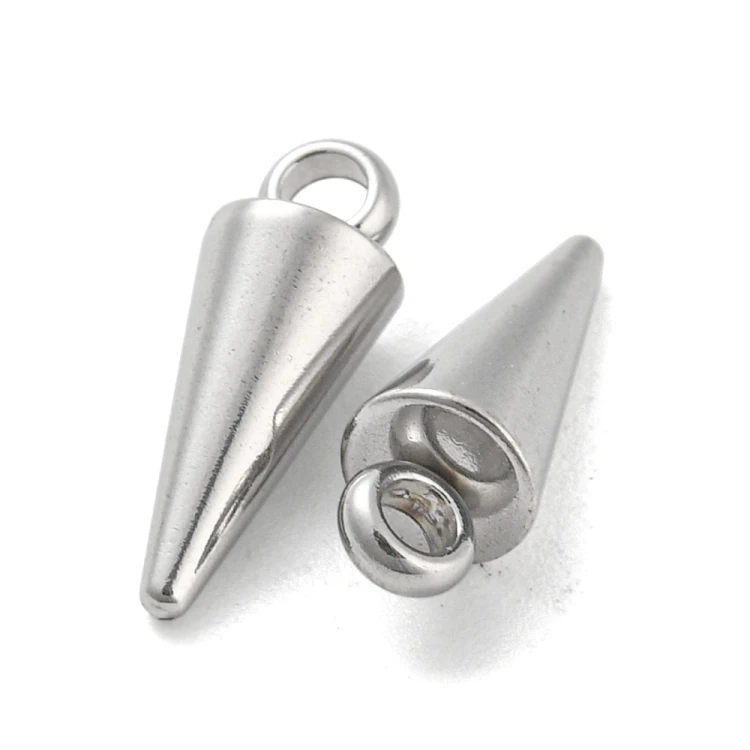 ZSS339 Zawieszka metalowa do biżuterii kolec kolce 5x13mm punk gothic stal nierdzewna