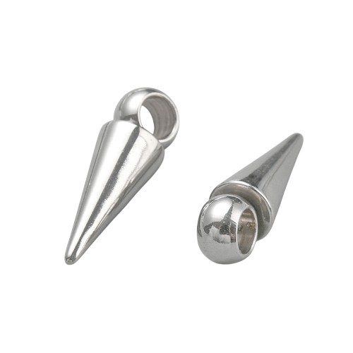 ZSS341 Zawieszka metalowa do biżuterii kolec kolce 5x15,5mm punk gothic stal nierdzewna