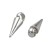 ZSS341 Zawieszka metalowa do biżuterii kolec kolce 5x15,5mm punk gothic stal nierdzewna