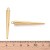 ZSS343 Zawieszka do biżuterii kolec kolce 6x48,5mm punk gothic stal nierdzewna IP złoty 18K