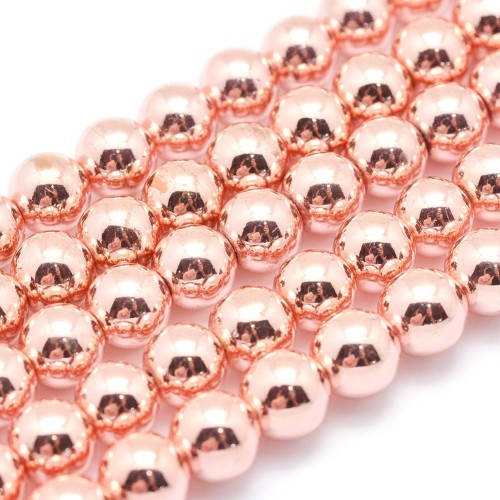 HEM94 Hematyt koraliki kule 3mm sznur 140szt rose gold