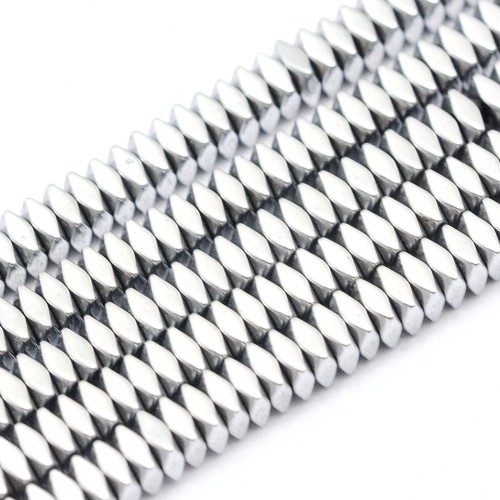 HEM99 Hematyt koraliki fasetowane 2x2x1mm PVD platynowe