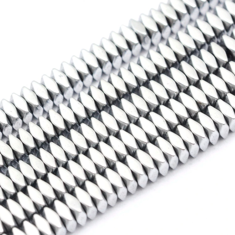HEM99 Hematyt koraliki fasetowane 2x2x1mm PVD platynowe