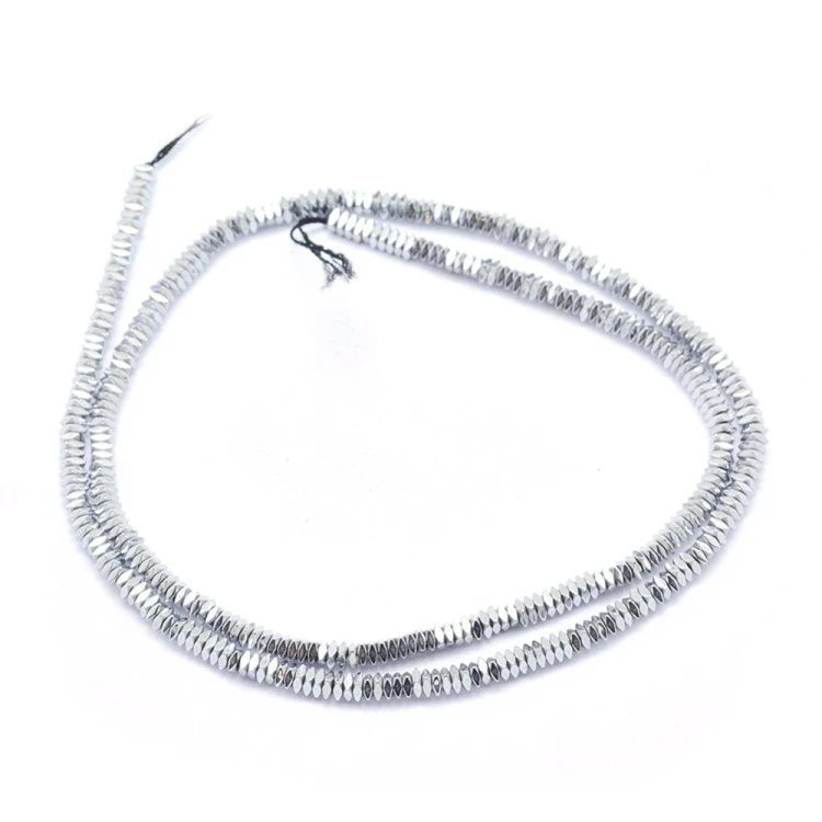 HEM99 Hematyt koraliki fasetowane 2x2x1mm PVD platynowe
