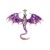 PIN109 Przypinka ozdobna pin metalowa broszka - smok fioletowy