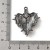 ZM77 Zawieszka metalowa do biżuterii serce krzyż 34x29mm punk gothic stare grafitowe