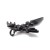 ZM79 Zawieszka metalowa do biżuterii krzyż sztylet 42x23mm punk gotyk czarny