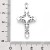 ZM84 Zawieszka metalowa do biżuterii krzyż krzyżyk 21x38mm gotyk stare srebro