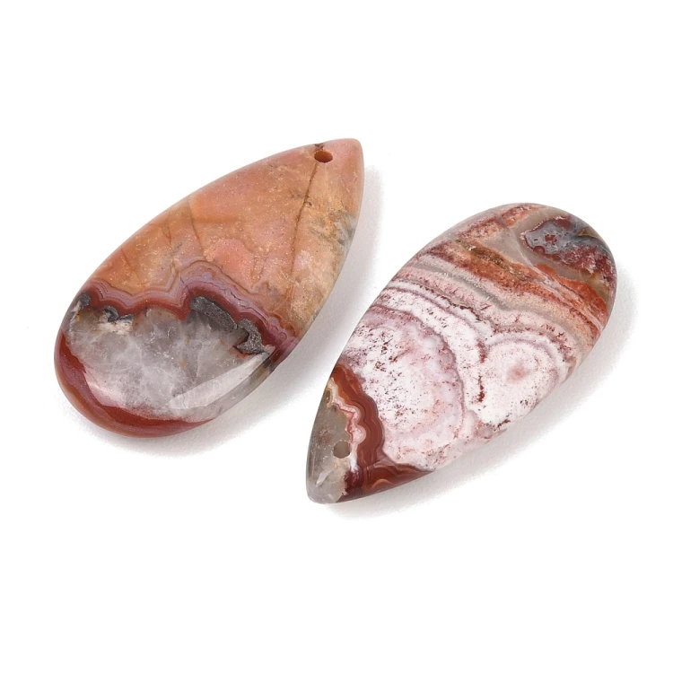 ZKA109 Zawieszka wisior kropla kropelka kamień naturalny agat 20x40mm