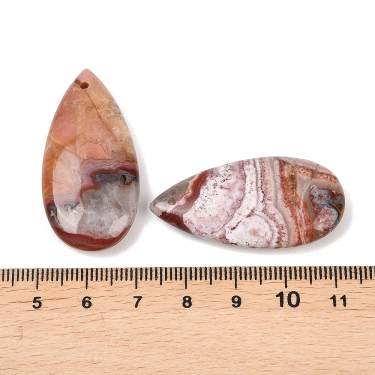 ZKA109 Zawieszka wisior kropla kropelka kamień naturalny agat 20x40mm