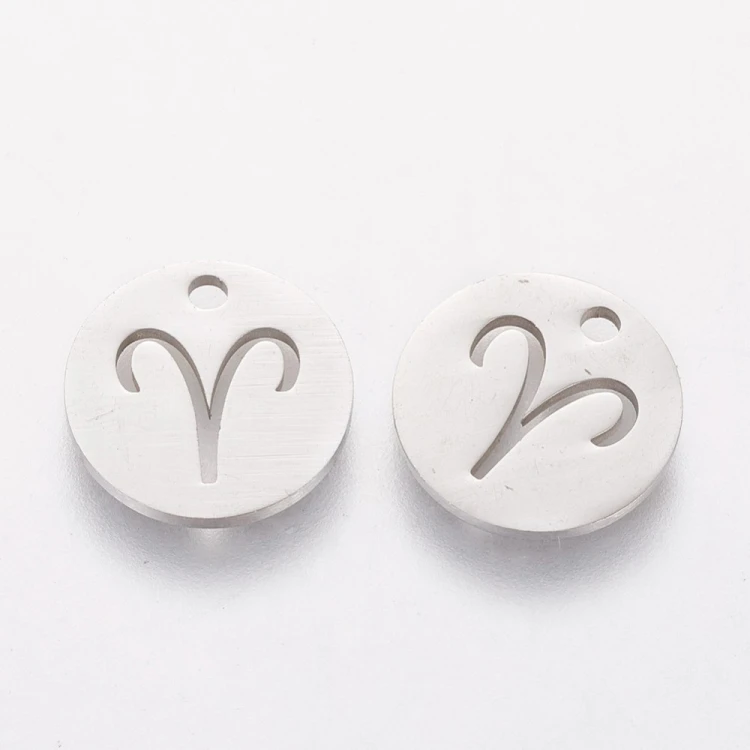 ZSS358 Zawieszka do biżuterii blaszka 12mm znak zodiaku baran stal nierdzewna