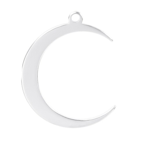 ZSS360 Zawieszka do biżuterii stal nierdzewna księżyc 21x26mm platynowa
