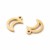 ZSS368 Zawieszka do biżuterii stal nierdzewna IP księżyc 7x10mm złota 14K