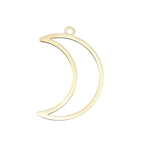 ZSS369 Zawieszka do biżuterii stal nierdzewna IP księżyc 18x26mm złota 18K