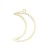 ZSS369 Zawieszka do biżuterii stal nierdzewna IP księżyc 18x26mm złota 18K
