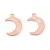 ZSS370 Zawieszka do biżuterii stal nierdzewna księżyc 11x16mm 2szt rose gold