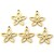 ZSS372 Zawieszka do biżuterii stal nierdzewna kwiat kwiatuszek 14x16mm złota