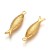ZSS375 Zawieszka do biżuterii stal nierdzewna IP ryba 6x21mm złota 18K