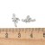 ZSS377 Zawieszka do biżuterii palma 6,5x12mm stal nierdzewna
