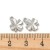 ZSS378 Zawieszka do biżuterii stal nierdzewna koniczynka 9x12mm platynowa
