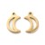 ZSS368 Zawieszka do biżuterii stal nierdzewna IP księżyc 7x10mm złota 14K