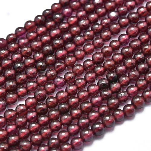 GNT30 Granat kamień naturalny koraliki kule 3mm