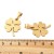 ZSS381 Zawieszka do biżuterii stal nierdzewna IP koniczynka 21x26mm złota