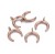 ZSS383 Zawieszka do biżuterii stal nierdzewna księżyc 14,5x17mm 2szt rose gold