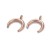 ZSS383 Zawieszka do biżuterii stal nierdzewna księżyc 14,5x17mm 2szt rose gold