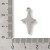 ZSS387 Zawieszka do biżuterii koniczyna gwiazdka 13x23mm stal nierdzewna platynowa
