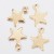 ZSS388 Zawieszka do biżuterii gwiazdka 8,5x10mm stal nierdzewna złota 2szt