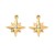 ZSS388 Zawieszka do biżuterii gwiazdka 17x21mm stal nierdzewna IP złota18K