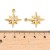 ZSS388 Zawieszka do biżuterii gwiazdka 17x21mm stal nierdzewna IP złota18K