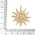 ZSS397 Zawieszka do biżuterii słońce 34x40mm stal nierdzewna IP złota 18K