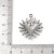 ZSS401 Zawieszka do biżuterii serce 25x27mm stal nierdzewna platynowa