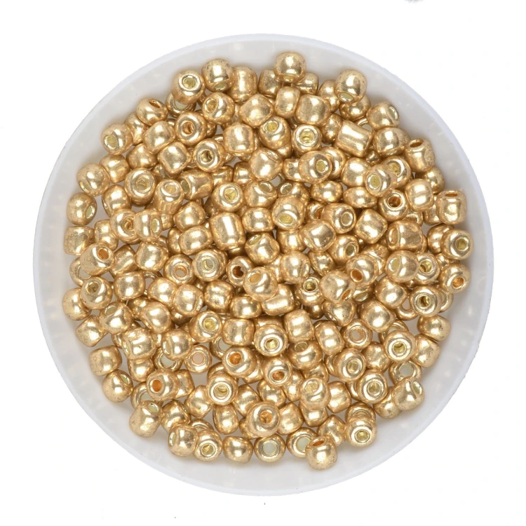 RA559 Koraliki szklane drobne seeds 6/0 okrągłe rokail 4mm 20g gold