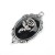 ZM78 Zawieszka metalowa do biżuterii z kaboszonem róża 42x23mm punk gothic stare srebro
